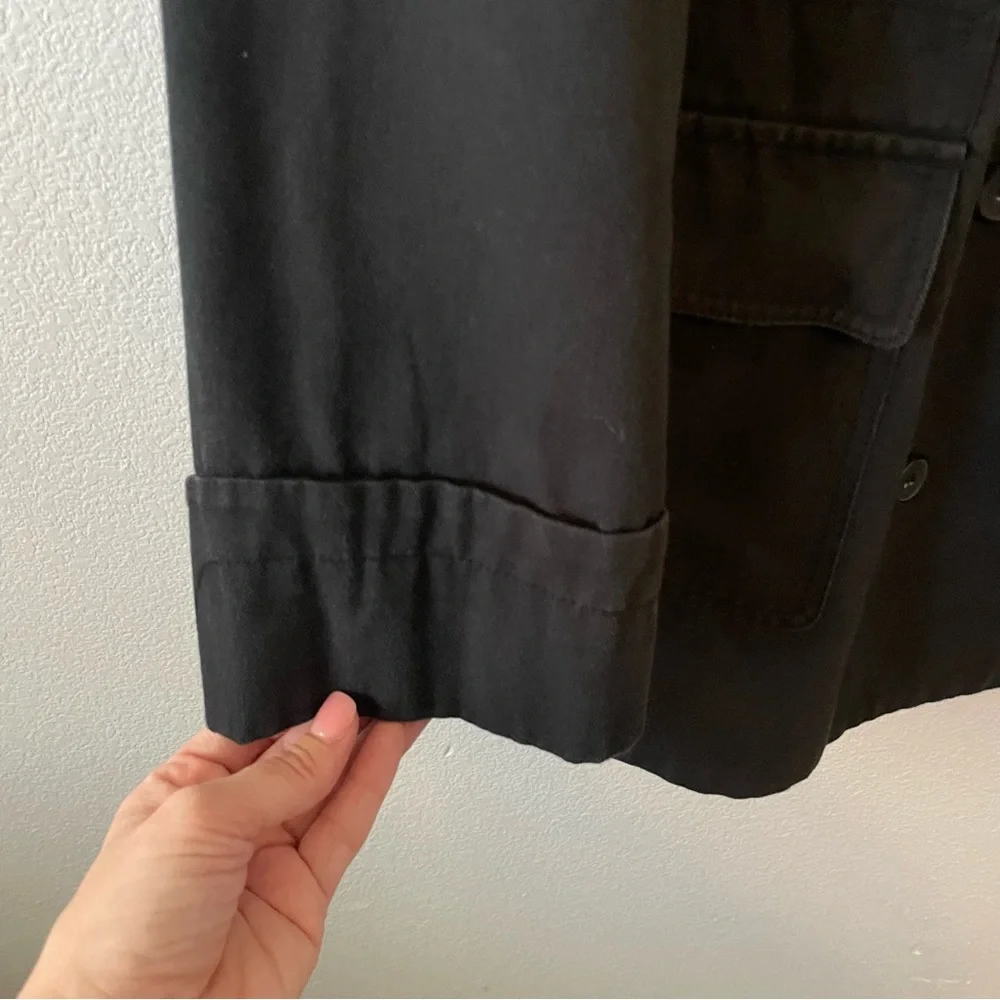 Current/Elliot The Captain Double Breasted Black Peacoat